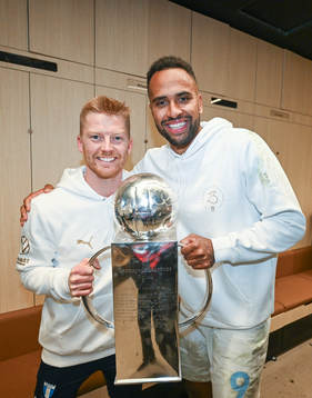 Malmö FFs Anders Christiansen och Isaac Kiese Thelin