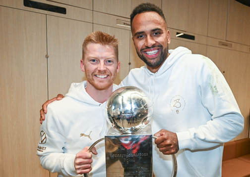Malmö FFs Anders Christiansen och Isaac Kiese Thelin