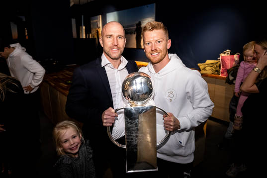 Malmö FFs tränare Henrik Rydström och Anders Christiansen