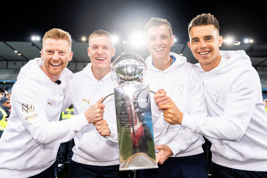 Malmö FFs Anders Christiansen, Sebastian Jörgensen,
