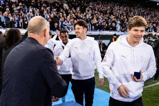 Malmö FFs Taha Ali, Stefano Vecchia och Oliver Berg