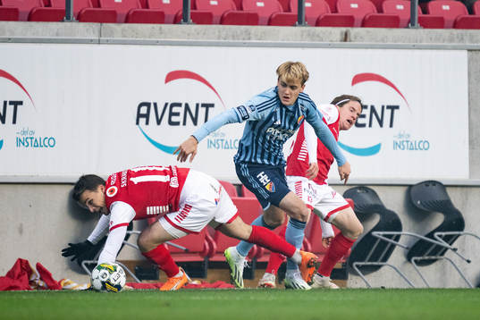 Kalmars Simon Skrabb och Johan Karlsson mot Djurgårdens
