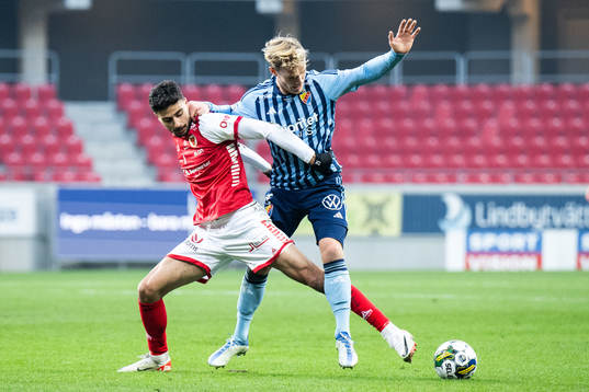 Kalmars Deniz Hummet och Djurgårdens Hampus Finndell