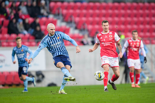 Djurgårdens Marcus Danielson och Kalmars Melker Hallberg