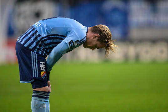Djurgårdens Hampus Finndell deppar
