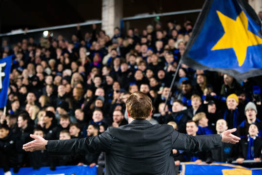 Sirius tränare Christer Mattiasson jublar
