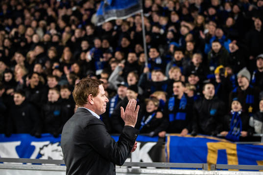 Sirius tränare Christer Mattiasson jublar