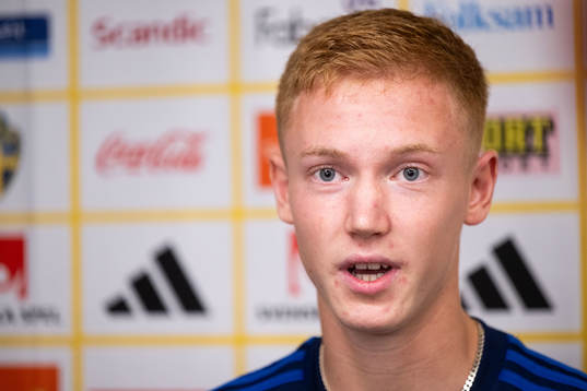 Hugo Larsson of the Swedish national football team