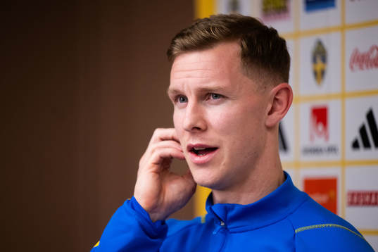 Emil Krafth of the Swedish national football team