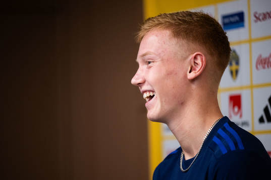 Hugo Larsson of the Swedish national football team
