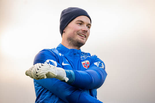 Goalkeeper Viljar Myhra of the Norwegian national football