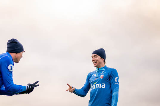 Jørgen Strand Larsen and Kristian Thorstvedt of the