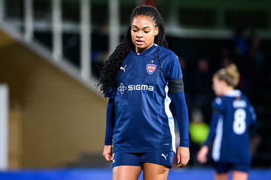 Olivia Schough of FC Rosengård looks dejected
