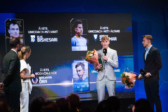 Benjamin Örn, Helsingborgs IF, och Alex Hall, Halmstads