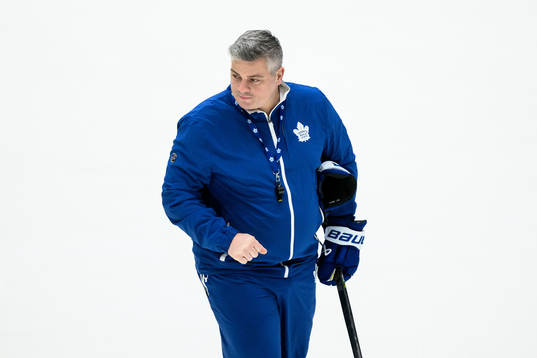 Head coach Sheldon Keefe of Toronto Maple Leafs