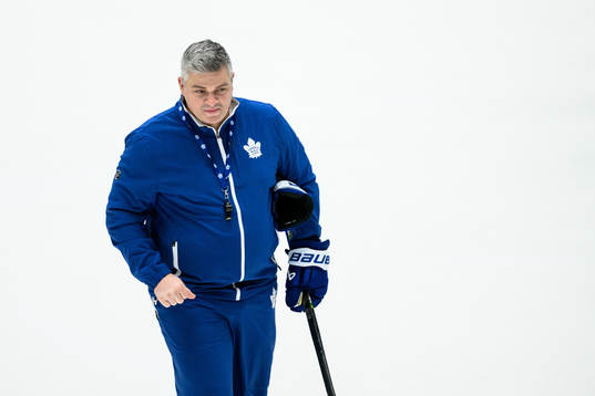 Head coach Sheldon Keefe of Toronto Maple Leafs