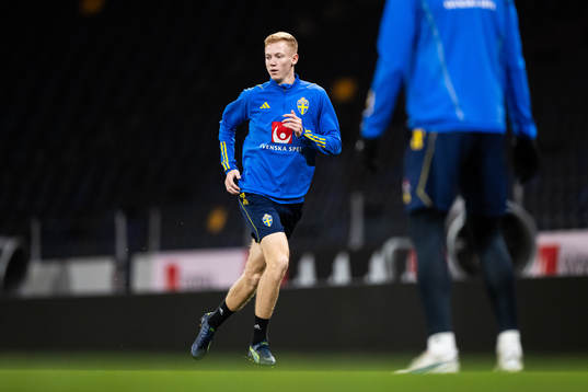 Hugo Larsson of the Swedish national football team