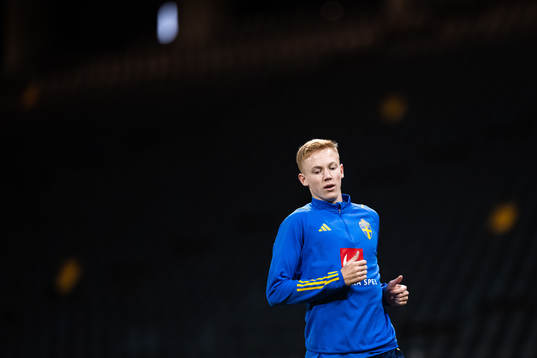 Hugo Larsson of the Swedish national football team