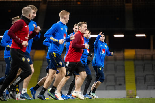 Albin Ekdal and Victor Nilsson Lindelöf of the Swedish