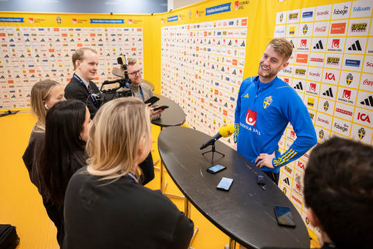 Filip Helander of the Swedish national football team in a