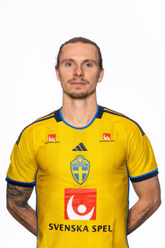 Niklas Hult of the Swedish national football team poses for