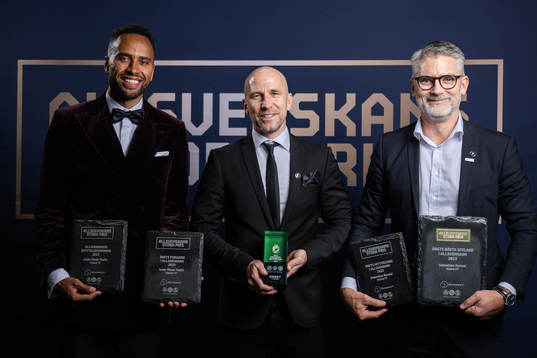 Malmö FFs Isak Kiese Thelin, Henrik Rydström och Niclas