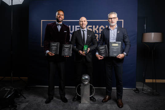 Malmö FFs Isak Kiese Thelin, Henrik Rydström och Niclas