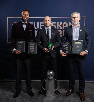 Malmö FFs Isak Kiese Thelin, Henrik Rydström och Niclas