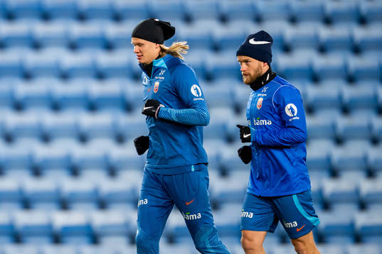 Erling Braut Haaland and Bård Finne of the Norwegian