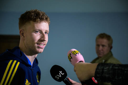 Samuel Gustafson of the Swedish national football team