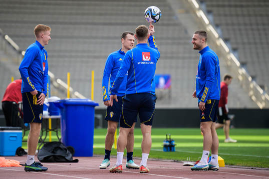 Hugo Larsson, Viktor Claesson, Emil Krafth and Mattias