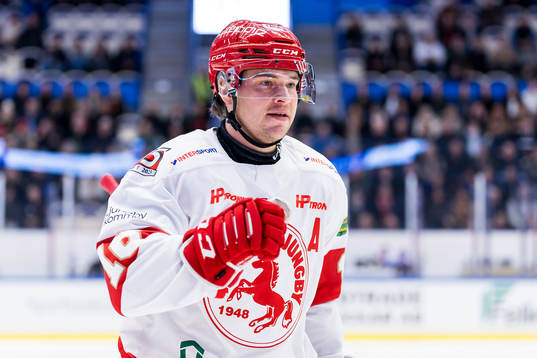 Troja/Ljungbys Dennis Fröland jublar