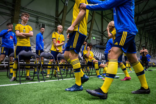 Hugo Bolin, Otto Rosengren and Yasin Ayari of the Swedish