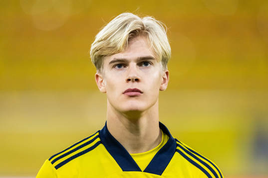 Sveriges Lucas Bergvall vid line-up
