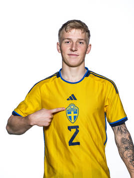 Melker Widell of the Swedish under-21 national football