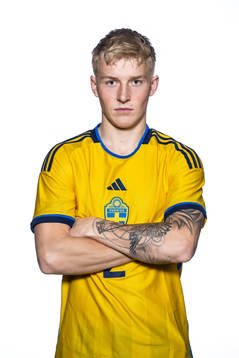 Melker Widell of the Swedish under-21 national football