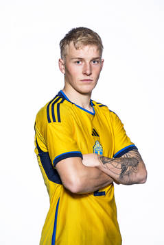 Melker Widell of the Swedish under-21 national football