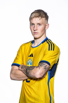 Melker Widell of the Swedish under-21 national football
