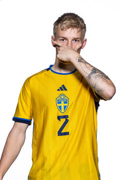 Melker Widell of the Swedish under-21 national football