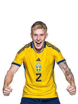 Melker Widell of the Swedish under-21 national football