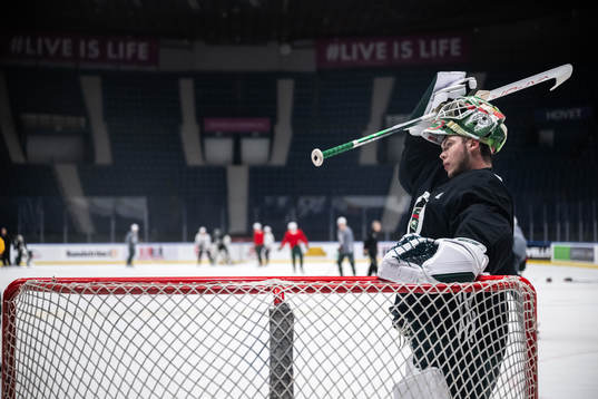 Goaltender Jesper Wallstedt of Minnesota Wild