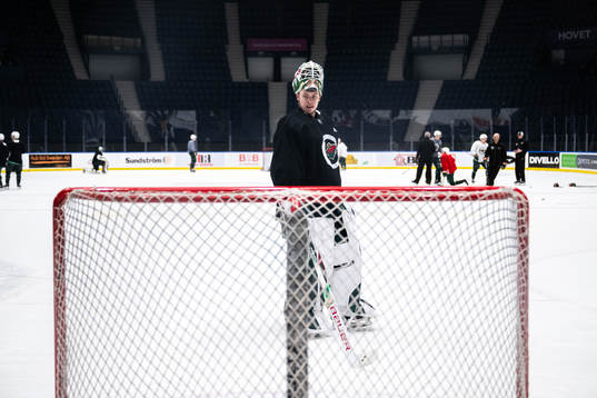 Goaltender Jesper Wallstedt of Minnesota Wild