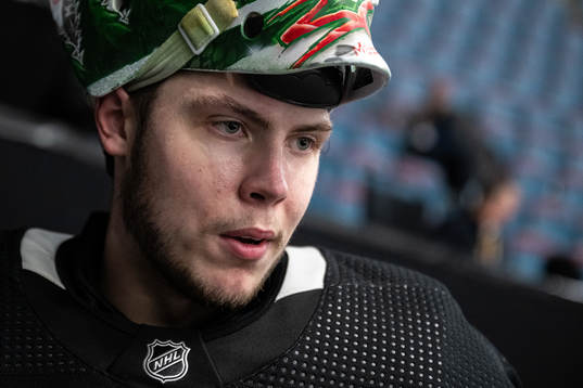 Goaltender Jesper Wallstedt of Minnesota Wild
