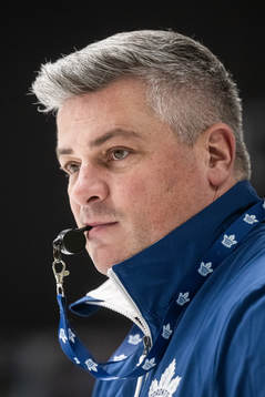 Head coach Sheldon Keefe of Toronto Maple Leafs