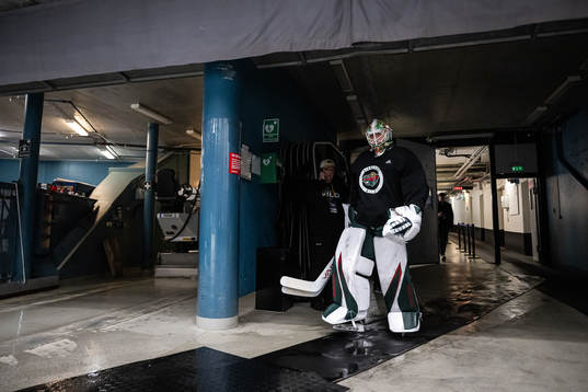 Goaltender Jesper Wallstedt of Minnesota Wild