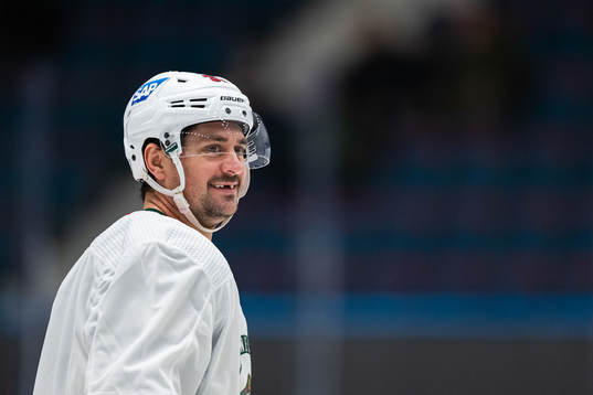 Mats Zuccarello of Minnesota Wild at a practice session