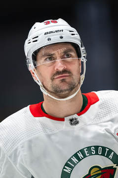 Mats Zuccarello of Minnesota Wild at a practice session