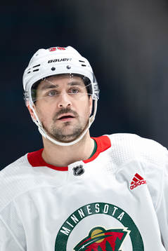 Mats Zuccarello of Minnesota Wild at a practice session