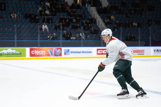 Kirill Kaprizov of Minnesota Wild at a practice session