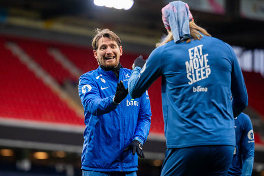 Stefan Strandberg and Erling Braut Haaland of the Norwegian